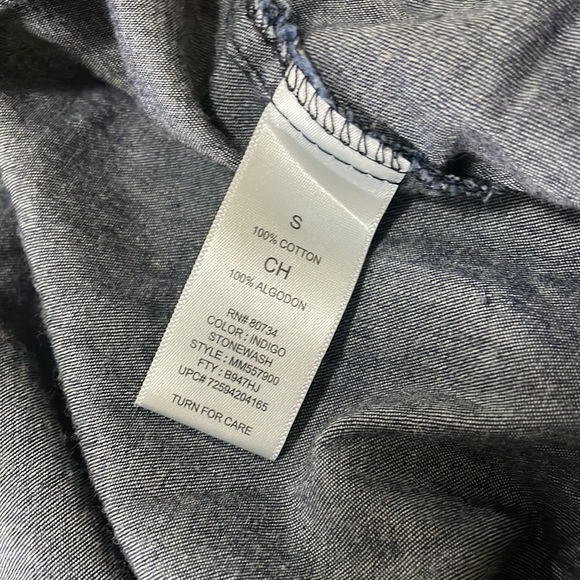 🌸 Clearance! 🌸 Miley Cyrus & MaxAzria Denim Indigo Belted Tunic Size S - Picture 9 of 9